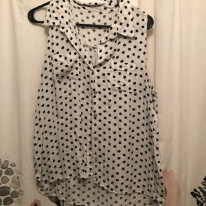 Polka dot button down!